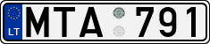 License plate of Lithuania, Cars