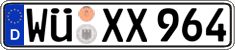German license plate, Regular plates