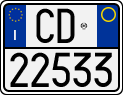 License plate of Italy, Motorcycles (1994 year series)