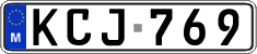 License plate of Malta, Regular plates (ABC 123)