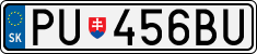 License plate of Slovakia, Cars