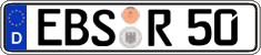 German license plate, Regular plates
