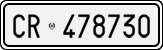 License plate of Italy, Cars (1927 year series)
