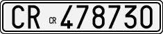 License plate of Italy, Cars (1927 year series)