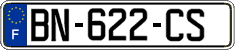 French license plate, SIV (ordinary)