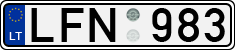 License plate of Lithuania, Cars