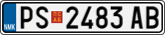 License plate of North Macedonia, Regular plates (2012)