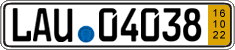 German license plate, Short-term transit plates
