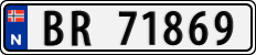 License plate of Norway, Cars