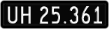 License plate of Denmark, 1958/1966-1976 - system