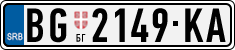 License plate of Serbia, Cars