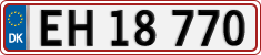 License plate of Denmark, Regular plates