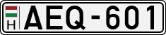 license plates of Hungary, Cars (1990)