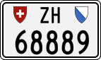 License plate of Switzerland, Cars