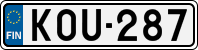 License plate of Finland, Cars