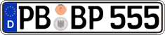 German license plate, Regular plates