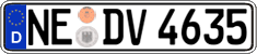 German license plate, Regular plates