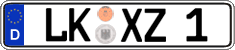 German license plate, Regular plates
