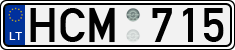 License plate of Lithuania, Cars