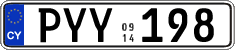 License plate of Cyprus, Regular plates