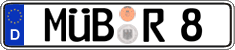 German license plate, Regular plates
