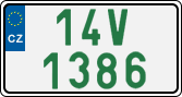 License plate of the Czech Republic, Oldtimers (2001)