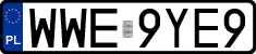 License plates of Poland, Regular car plates