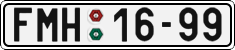 License plate of the Czech Republic, Cars (1960)