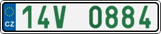 License plate of the Czech Republic, Oldtimers (2001)