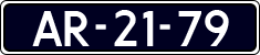 License plate of the Netherlands, Imported oldtimers (cars)