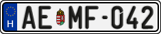 license plates of Hungary, Regular plates (2022)