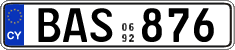 License plate of Cyprus, Regular plates