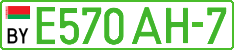 License plate Belarus, Electric vehicles (cars)