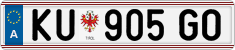 License plate of Austria, Regular plates