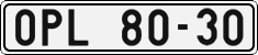 License plate of the Czech Republic, Cars (1960)
