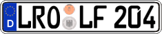 German license plate, Regular plates