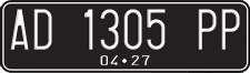 License plate of Indonesia, Regular plates