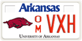 Arkansas, Specialty plates (AB XXXX / XXXXX)