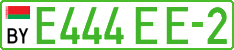 License plate Belarus, Electric vehicles (cars)