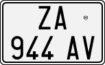 License plate of Italy, Cars (1994 year series)