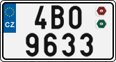 License plate of the Czech Republic, Cars (2001)