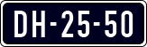 License plate of the Netherlands, Imported oldtimers (cars)