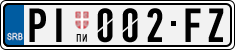 License plate of Serbia, Cars