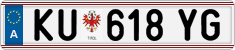 License plate of Austria, Regular plates