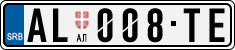 License plate of Serbia, Cars
