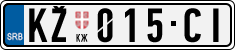 License plate of Serbia, Cars