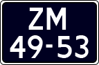 License plate of the Netherlands, Imported oldtimers (motorcycles)