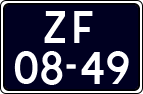 License plate of the Netherlands, Imported oldtimers (motorcycles)