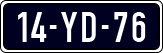 License plate of the Netherlands, Imported oldtimers (cars)