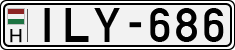 license plates of Hungary, Cars (1990)